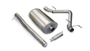 Chevrolet Silverado Performance Exhaust - CORSA Performance - Sport Cat-Back, Single Side Exit, Reflective Sound Cancellation - Polished - `07-`08 Chevrolet Silverado Performance Exhaust - CORSA Performance - Sport Cat-Back, Single Side Exit, Reflective Sound Cancellation - Polished - `07-`08